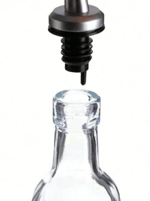 1pc 150ml/250ml/500ml Household Glass Oil Bottle/Olive Oil Soy Sauce Vinegar Dispenser/Kitchen Seasonings Storage Bottle Storage Container Oil Dispenser, Suitable For Cooking, Baking, Salad, Barbecue, Gold Cap Glass Oil Bottle, Silver Cap Oil Bottle, Kitchen Supplies, Kitchen Gadgets