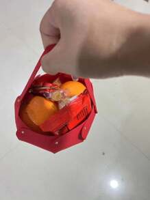 4pcs/Set New Year Decorations Home Decor Basket 2025 Snake Year Carry Fruit Basket For Chinese New Year Home Festive Ornaments Tray Centerpiece Table Decor DIY Material Pack (Do Not Lift Directly If Filled, Support From The Bottom) Best Gifts Plates Kitchen Accessories Kitchen Decor Trays Fruit Tray Tray Decor