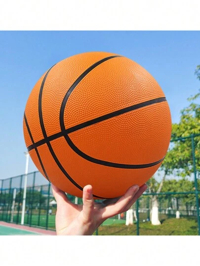 1pieza 23cm Baloncesto de goma, deportes, uso en clases de educación física escolar.