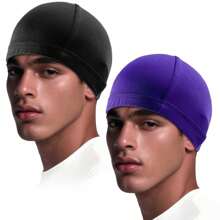 2pcs Solid Elastic Spandex Cycling Balaclava, Versatile For All Seasons - A - View 10