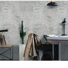 1 Roll Thick Light Gray Cement Self-Adhesive Wallpaper, Self-Adhesive Detachable PVC Wallpaper, Waterproof And Moisture-Proof, Easy To Stick, Suitable For Living Room, Kitchen, Bedroom And Furniture Decoration,Renovation Stickers Peel Wall Panels,Wall Paper, Wallpapers,Spring Decoration Items Refresh Your Home,Rama Decoration Stickers Gifts Birthday Graduation