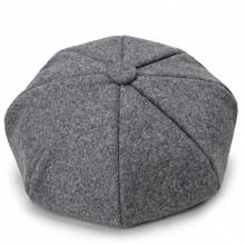 Woolen Solid Color Beret Fashion Outdoor Cotton Hat Autumn And Winter Windproof Hats Men's And Women's Universal Caps - 黑色 - 查看 4