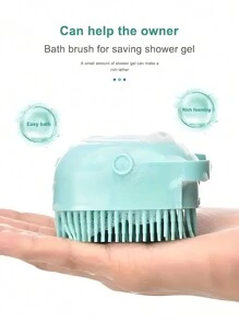 2支装宠物清洁刷，内置洗发水分配器，柔软刷毛，可用于梳理和按摩犬猫，易于使用和清洁。 - 彩色 - 查看 9