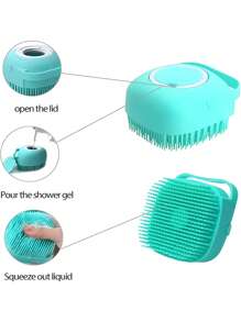 2支装宠物清洁刷，内置洗发水分配器，柔软刷毛，可用于梳理和按摩犬猫，易于使用和清洁。 - 彩色 - 查看 7