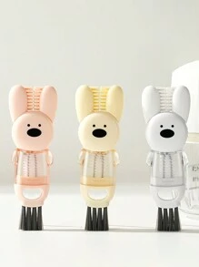 1pc/3pcs New Cute Rabbit 3-In-1 Cup Brush, Petal 3-In-1 Cup Brush, Multi-Functional Crevice Cleaning Brush, Tea Cup Milk Bottle Groove Brush, Portable For Home & Travel - Multicolor - View 13