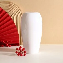 Vase à fleurs en plastique résistant à l'eau, décoration d'intérieur décontractée, vase en verre pour la décoration de la pièce - Blanc - Voir 5