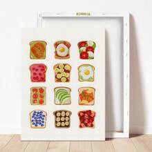 1 件复古吐司早餐海报、鳄梨吐司海报、现代吐司爱好者礼物、美食艺术印刷品、时尚厨房墙壁艺术、极简主义食物艺术印刷品、帆布墙壁艺术装饰壁画、家居装饰、海报艺术 - 彩色 - 查看 11