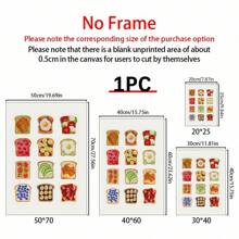 1 件复古吐司早餐海报、鳄梨吐司海报、现代吐司爱好者礼物、美食艺术印刷品、时尚厨房墙壁艺术、极简主义食物艺术印刷品、帆布墙壁艺术装饰壁画、家居装饰、海报艺术 - 彩色 - 查看 2