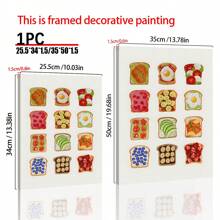 1 件复古吐司早餐海报、鳄梨吐司海报、现代吐司爱好者礼物、美食艺术印刷品、时尚厨房墙壁艺术、极简主义食物艺术印刷品、帆布墙壁艺术装饰壁画、家居装饰、海报艺术 - 彩色 - 查看 3