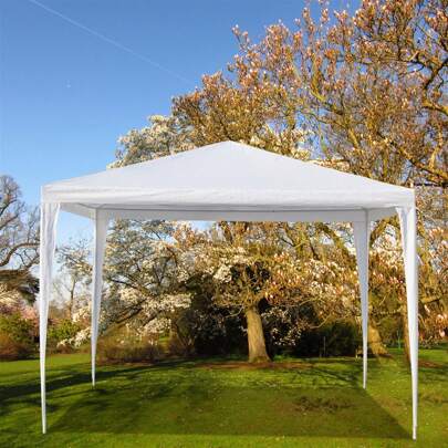 Waterproof Tent With Spiral Tubes White,(10 X 10 X 8.5)" / (300 X 300 X 260)Cm,Outdoor Queue Tents, Temporary Commercial Canopies, Sunshades, And Pavilions Are Widely Used, Such As Parking, Weddings, Camping, And Gatherings.