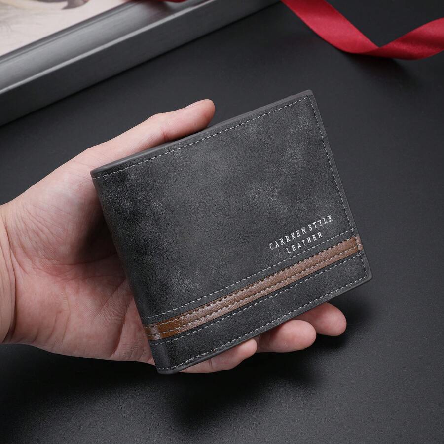 1pc Men's Wallet, Fashionable Vintage Multi-Functional Open-Mouth Wallet, Youth Student Versatile Multi-Card Slot Card Case, Gifts For Men Suitable For Teen, Summer Casual Outdoor Athletic Or Vacation Travel Or Graduation Or Birthday Formal/Business Formal Valentine's Day Ideas - Various - View 1