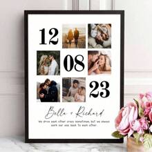 Custom Wedding Anniversary Gift Personalized Couple Family Photo Present Poster Room Home Hallway Decor Wall Painting No Frame Gift Ideas, Valentine's Day, Valentine's Day Decor Waterproof, Anti-Mold Stylish, Adorable, High-Quality Custom, Personalized, Unique Ideal Gifts For Her Boyfriend, Girlfriend, Dad, Mom, Family, Friends, Son, Daughter, School Students, Kids For Anniversaries, For Birthdays School, Office, Home Graduation,Home Refresh - Style 4 - View 4