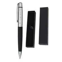 Customized Engraved Silver Color Gift Roller Ball Pen Ballpoint Pen Set - With PU Leather, Metal Pen Gift Box Luxury Pen Smooth Writing Pen, Nice Gift For Office, Friends, Colleagues, School Back To School - 3052# - View 13