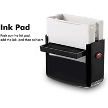 Customized Address Stamp With Return Address - 3 Lines - Self-Inking Rubber Stamp - Online Customization, Available In Red, Black, Blue, Orange, Green, And Purple Ink Pads Back To School, Ornamental, Multi-Functional, Ideal Gifts For Him, Ideal Gifts For Her, Boyfriend, Girlfriend, Family, Friends, Children, Workers, Students, Clients, Her, For Business/Work/Office, For School, Back To School, Back To School, School Supplies - Multicolor - View 3