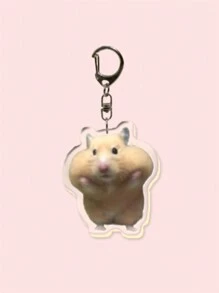 6 peças de chaveiro com pingente de acrílico criativo com tema de hamster fofo e engraçado, hamster, batata-doce, acessórios para bolsas, acessórios para mochilas escolares, pingente para bolsa. Acessório para bolsa do dia a dia, pingente para bolsa, cordão, porta-chaves. Ideal para namorados, namoradas, familiares, médicos, enfermeiros, presentes para festas, decorações para celular e muito mais. Acessórios para carro com animais.