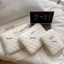 1pc Fashionable And Simple Plaid Anti-Collision 11-Inch Tablet Inner Bag 13-Inch 14-Inch 15-Inch Hand File Bag Laptop Bag Back To School