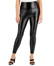 Petite Faux-Leather Leggings - 黑色 - 查看 1