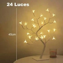 Sakura Tree LED Lamp, Decorative For Bedroom, Ideal Birthday Gift, Perfect For Christmas Decoration And Cozy Environments - 白色 - 查看 1