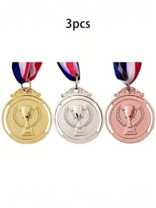 1 pezzo/3 pezzi/5 pezzi/10 pezzi Medaglie d'oro, d'argento e di bronzo, medaglie di premio per sport, maratone, scuole, aziende, forniture scolastiche, ritorno a scuola