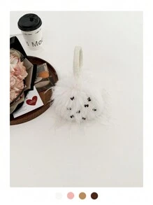 1 件原创可爱时尚耳套，冬季手工制作保暖耳套，个性化女孩毛绒耳套发带多巴胺设计，女士蓬松耳套冬季耳套可爱耳套 - 彩色 - 查看 20