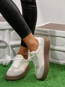 New Fashionable Casual Sports Sneakers, Lightweight Soft-Soled Comfortable Breathable Running Shoes, Versatile Women's Shoes - White - View 6