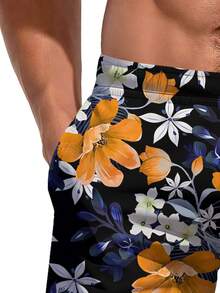 Men's 3D Hawaii Print Beach Shorts, Summer - Multicolor - View 5
