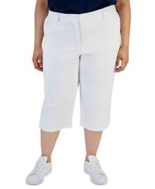 Karen Scott Plus Size Comfort Waist Capri Pants - Bright White - View 2