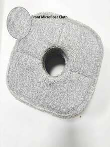 1/2/5 件拖把替换头，方孔/圆孔平板拖把布，干湿两用清洁替换拖把垫，适用于旋转拖把 - 灰色 - 查看 3