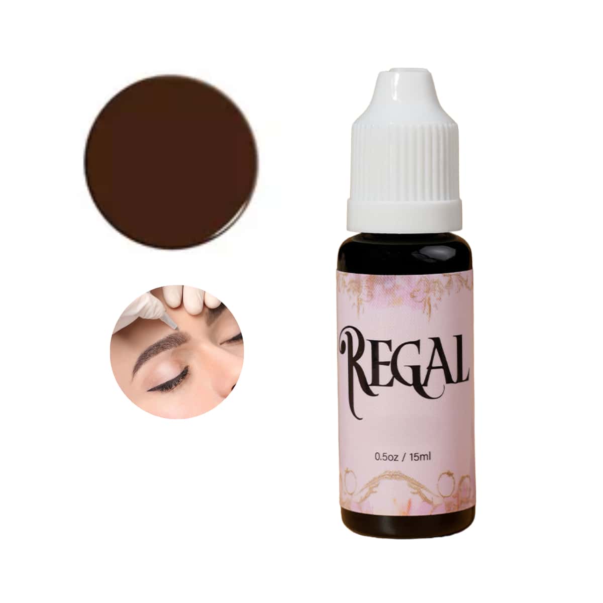 Tinta Para Microblading Cejas y Ojos Regal Ink 15ml - Café integral - Ver 1