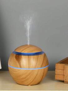 USB Powered Mist Humidifier, Circular Wood Grain Creative Humidifier, Compact Home & Car Portable Moisturizing Device, Valentine's Day Gift
