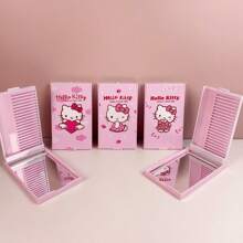 Sanrio Cartoon draagbare kam Yoki Flip Cover compacte spiegel Valentijns haarstylingtool