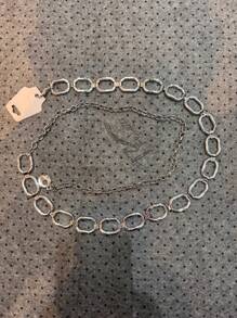 Waist Chain Belt Zinc AlloyMetalBeltWeddingChain - Bạc - Xem 3