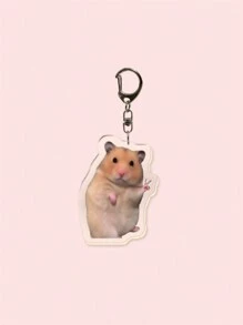 6 peças de chaveiro com pingente de acrílico criativo com tema de hamster fofo e engraçado, hamster, batata-doce, acessórios para bolsas, acessórios para mochilas escolares, pingente para bolsa. Acessório para bolsa do dia a dia, pingente para bolsa, cordão, porta-chaves. Ideal para namorados, namoradas, familiares, médicos, enfermeiros, presentes para festas, decorações para celular e muito mais. Acessórios para carro com animais.