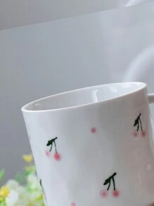 1 件 320 毫升陶瓷杯，可爱情侣咖啡杯，压花波浪奶茶杯，手绘女士办公室早餐杯，适合派对、毕业典礼、婚礼、聚会 - 彩色 - 查看 4