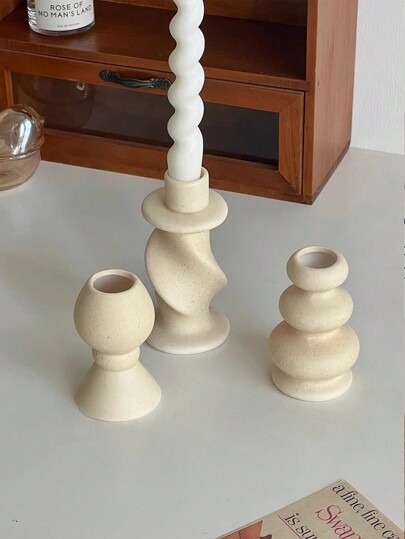 1 pieza Portavelas de cerámica vintage, Portavelas romano minimalista para decoración del hogar, cena romántica a la luz de las velas, regalo, decoración de la habitación, regalos