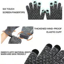2 Stück Outdoor Herbst/Winter Warme Handschuhe, Fleece Laufhandschuhe für Herren, wind-beständige Touch Screen Fitness Sport Fotografie Fahrrad Handschuhe