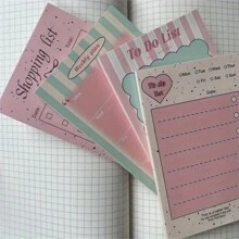 50-Pack Non-Stick Notepads, Candy-Colored To-Do List, Shopping List, Weekly Planner, Rectangular Sticky Note Pads For Office, Home, And School Use