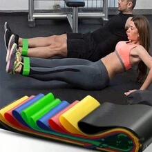 1pc Multi-Functional Yoga Resistance Circle, Fitness Elastic Band, Yoga Strap, Training Resistance Loop, Stretch Band - Multicolor - View 3