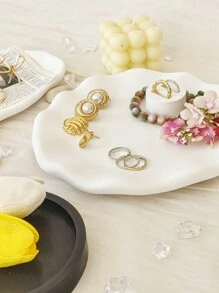 Plaster Jewelry Storage Tray, Photo Props, Jewelry Display Stand, Necklace, Pendant, Cosmetics Staging/Photography Background, Rings Holder Girlfriend Gifts Valentine Day Sun Travel Cool Back To School
