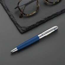 Customized Engraved Silver Color Gift Roller Ball Pen Ballpoint Pen Set - With PU Leather, Metal Pen Gift Box Luxury Pen Smooth Writing Pen, Nice Gift For Office, Friends, Colleagues, School Back To School - 3052# - View 5