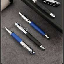 Customized Engraved Silver Color Gift Roller Ball Pen Ballpoint Pen Set - With PU Leather, Metal Pen Gift Box Luxury Pen Smooth Writing Pen, Nice Gift For Office, Friends, Colleagues, School Back To School - 3052# - View 4