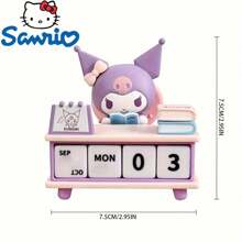 Sanrio 1pc Cartoon Cube Calendar - Adorable Cartoon Desk Decor, Perfect For Office Or School, Great Gift For Kuromi And
