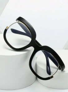 1 buc ochelari de vedere la modă cu lentile decorative simple, ochelari estetici simpli și Y2K pentru fotografie stradală