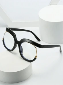 1 buc ochelari de vedere la modă cu lentile decorative simple, ochelari estetici simpli și Y2K pentru fotografie stradală