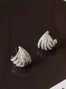 1 par de aretes de perilla con circonita cúbica preciosa para mujer para boda, compromiso, aniversario, joyería, regalo del Día de San Valentín