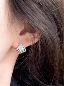 1 par de aretes de perilla con circonita cúbica preciosa para mujer para boda, compromiso, aniversario, joyería, regalo del Día de San Valentín