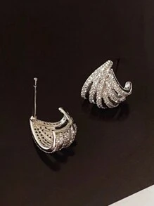 1 par de aretes de perilla con circonita cúbica preciosa para mujer para boda, compromiso, aniversario, joyería, regalo del Día de San Valentín
