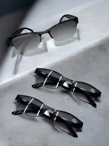 nuevas set 3 piezas de lente de sol con aumento para hombres y mujeres - Gris Oscuro - Ver 4