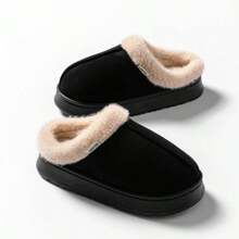 Fashion Women Fluffy Slippers For Autumn And Winter Indoor EVA Thick Sole Anti-Slip And Warm Unisex Slippers For Winter