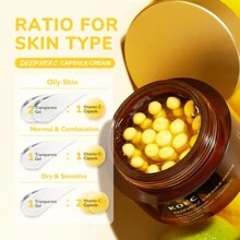 KOEC 深层滋养维生素C胶囊面霜，深层滋养保湿霜，改善肤色不均，令肌肤容光焕发 - 金色 - 查看 2